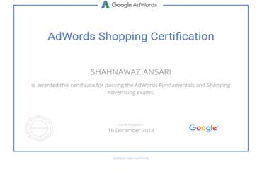 Adwords Shopping Zertifizierung