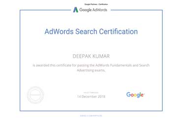 Adwords Suche Zertifizierung