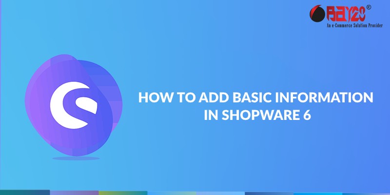 how to add basic information in shopware 6