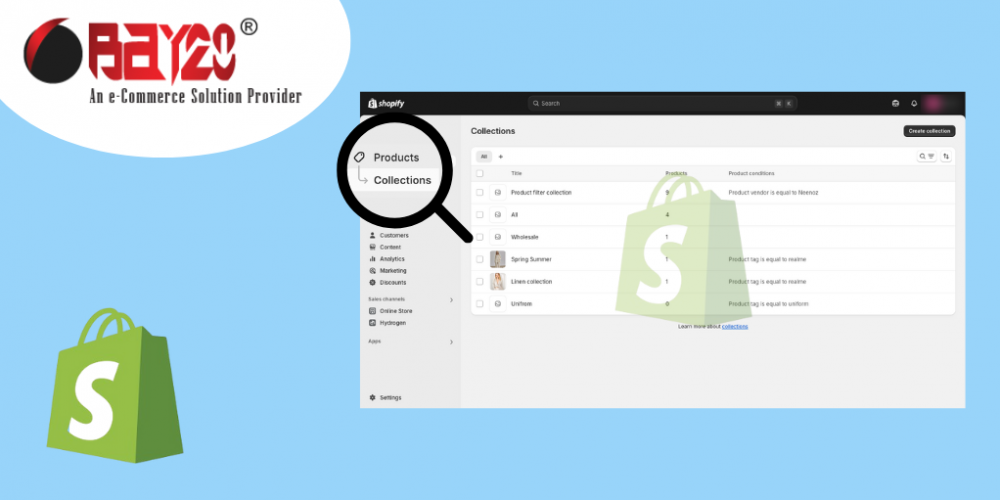 Wie Sie Kollektionen in Shopify erstellen - Bay20 Software
