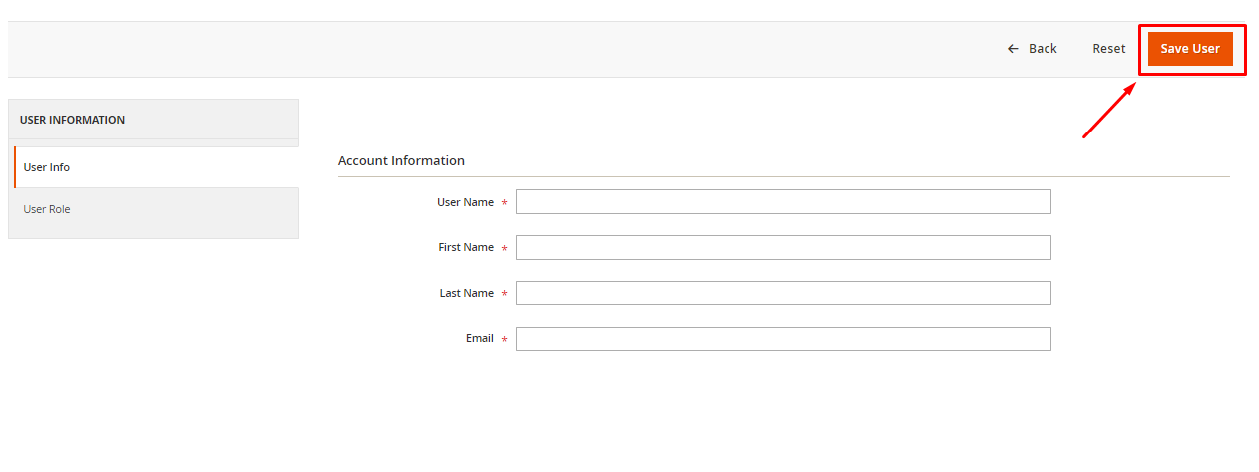 How to Create admin user account in Magento 2 | Bay20 Software