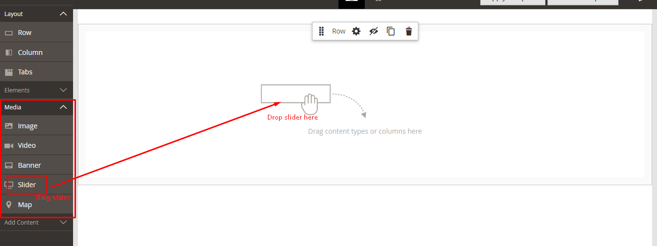 How to Add a Slider Using Magento 2 Page Builder | Bay20 Software