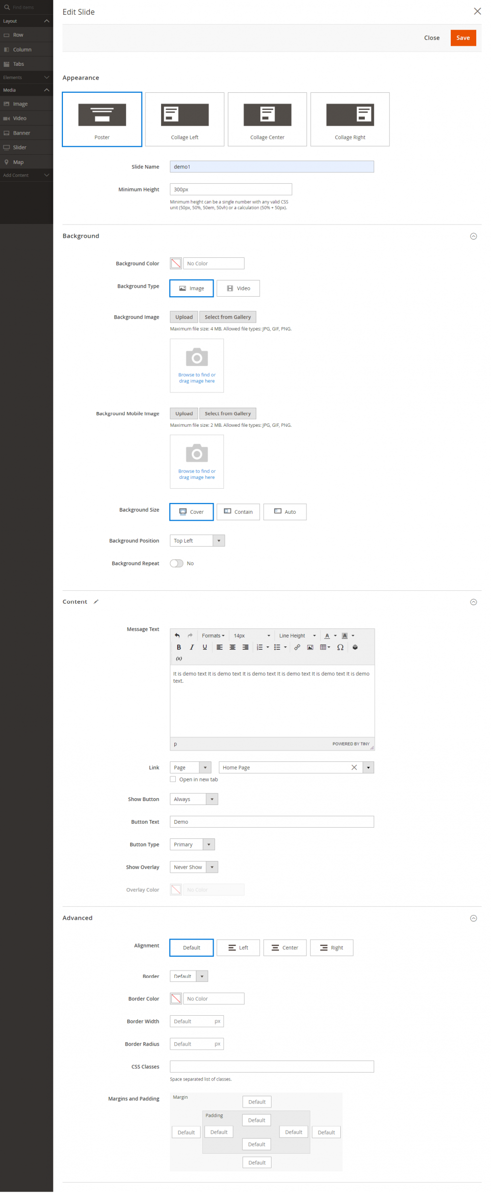How to Add a Slider Using Magento 2 Page Builder | Bay20 Software