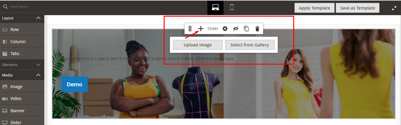 How to Add a Slider Using Magento 2 Page Builder | Bay20 Software
