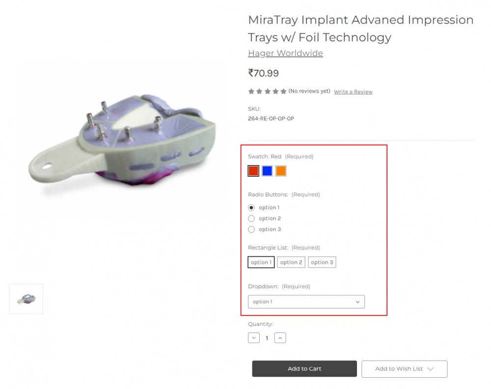 List of Option Types in Bigcommerce | Bay20 Software