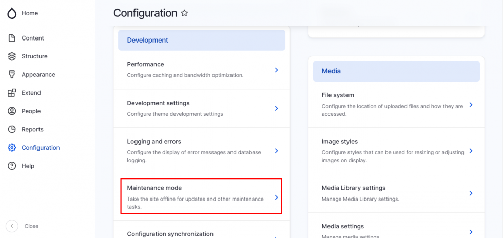Enable Maintenance Mode in Drupal