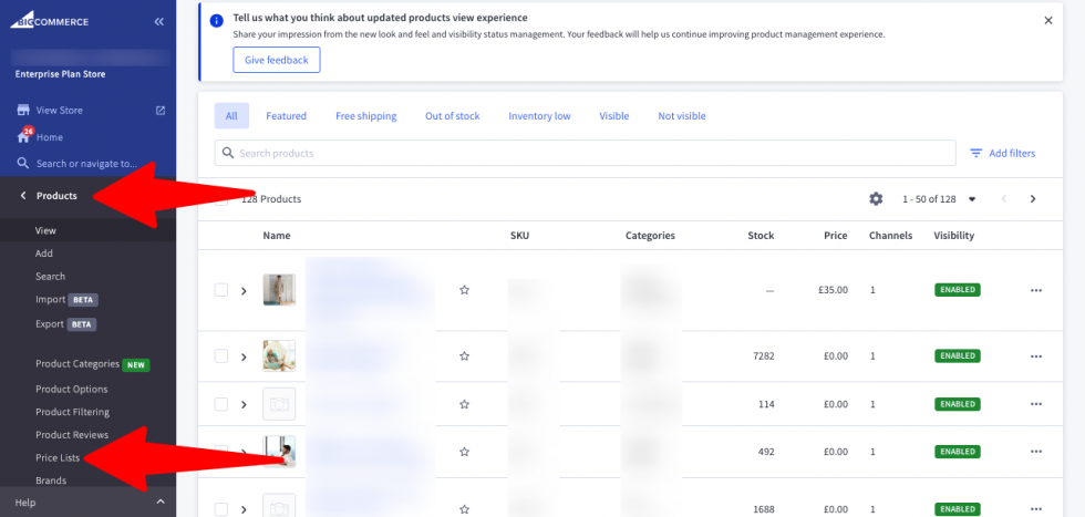 Wie fügt man in BigCommerce Staffelpreise hinzu
