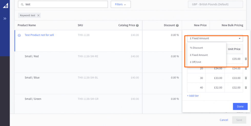 How To Add Tier Pricing For Variants