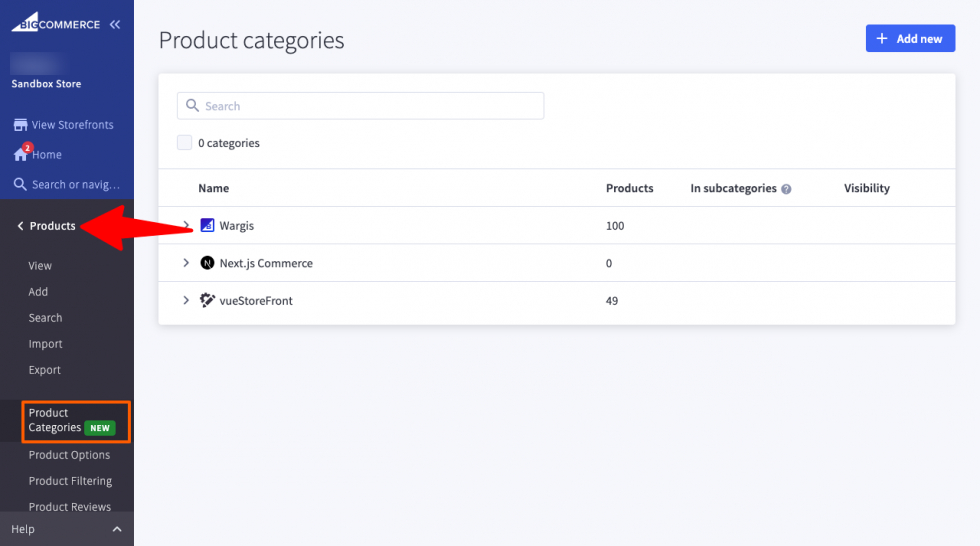 Wie erstellt man Kategorien in Bigcommerce