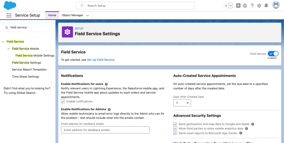 Salesforce Außendienst (FSL)