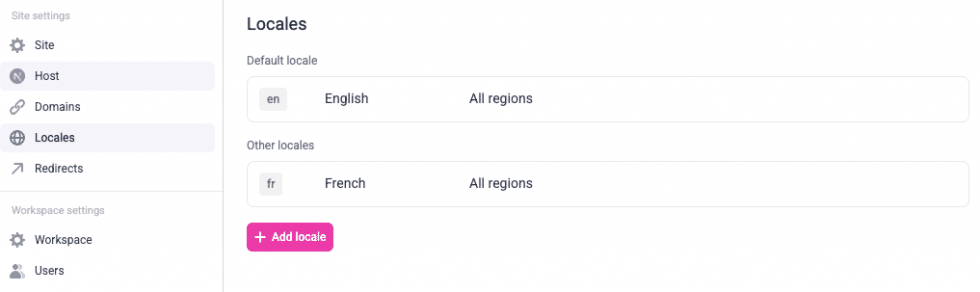 Makeswift locale settings